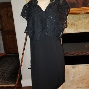 Black Two-piece Dress Set